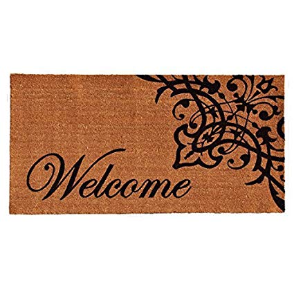 Home & More 121353672 Scroll Welcome Doormat, 36