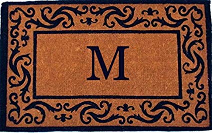Coco Mats N More Personalized Coir Entrance Mat / Doormat ?Black Rolling Scr...