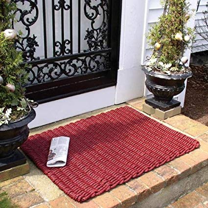 Burgundy Rectangular Handcrafted Doormat - Original (Deck: 22 in. W x 40 in. L)