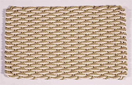 Sage and Palomino Rectangular Handcrafted Doormat - Wave (Cottage: 16 in. W x 26 in. L)