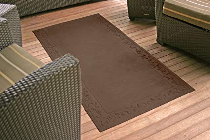 Soft Impressions Vine Low-Profile Mat, 34 by 52-Inch, Chocolate