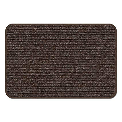 House, Home and More Skid-Resistant Heavy-Duty Door Mat - Tuscan Brown - 3' x 6'