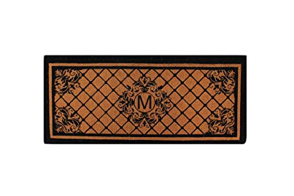 A1 Home Collections A1HOME200108-MA1HC First Impression Royal Estate Entry Monogrammed Double Doormat, 24