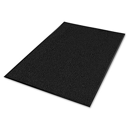 Genuine Joe Indoor Nylon Mat, Rubber Back, 4 by 6-Feet, Black