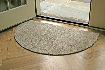 Dirt Stopper 24 by 39-Inch, Half-Oval, Brown