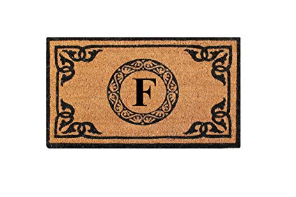 A1 Home Collections PT3006F First Impression Hand Crafted by Artisans Geneva Monogrammed Entry Doormat, 24