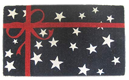 Imports Decor Printed Coir Doormat, Patriotic Present, 18-Inch by 30-Inch
