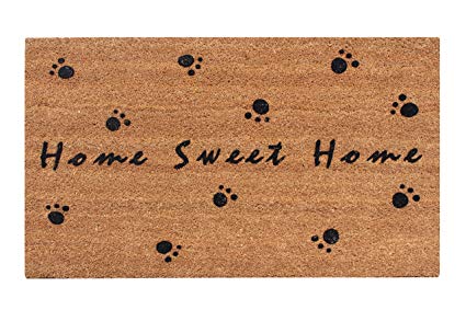 A1 Home Collections First Impression Home Sweet Home Flocked Coir Door Mat, Large (24