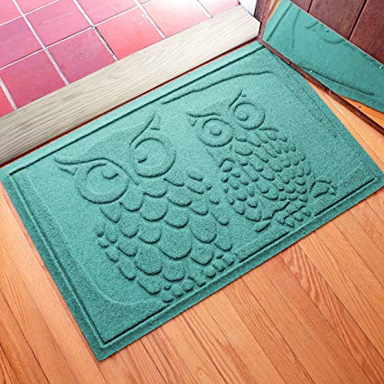 Aqua Shield Owls Doormat, 2 ft. x 3 ft., Aquamarine