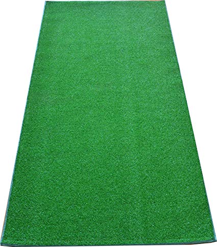 Dean Premium Heavy Duty Indoor/Outdoor Green Artificial Grass Turf Carpet Runner Rug/Putting Green/Dog Mat, Size: 3' x 12' with Bound Edges